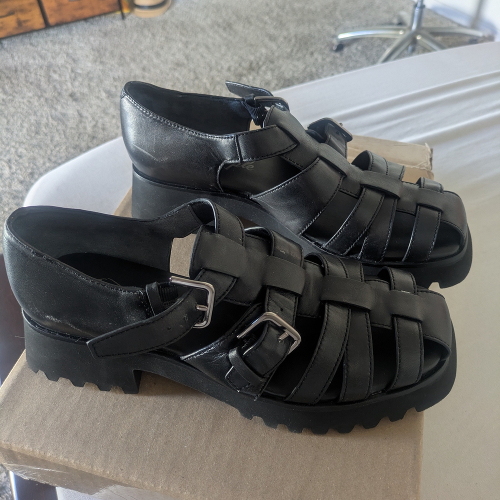 Free People Black Sandals